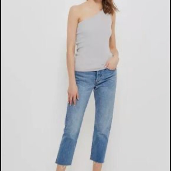 Banana Republic heritage silk ribbed one-shoulder Size Small - Picture 1 of 3